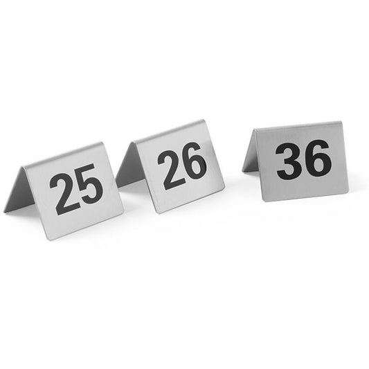 Hendi Information plate STROK NUMBER 25-36 stainless steel set 12pcs.