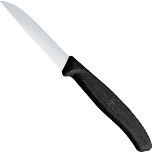 Victorinox Serrated paring knife, length 80/189 mm - black
