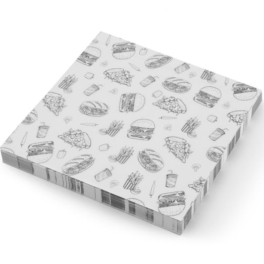 Hendi Parchment paper for french fries snacks 30.5x30.5 cm fast food pattern - 500 pcs.
