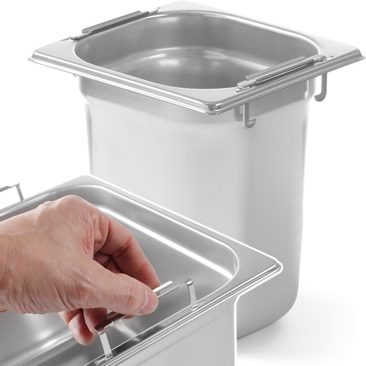Hendi GN container with concealed handles GN1/6 176x162mm stainless steel height 200mm