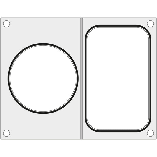 Hendi welding plate fitting without split 178x113 mm + container wed. 115 mm