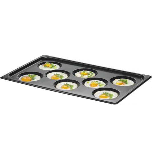 Hendi Tray for 8 fried eggs, omelettes, pancakes, Convectomat Eggplate GN 1/1 TEFLON