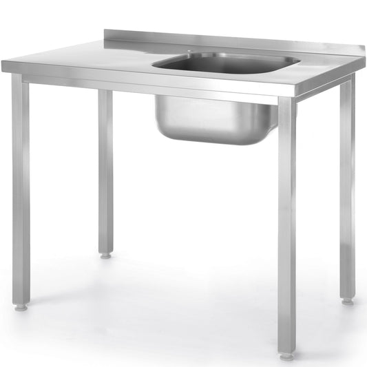 Hendi Pool one-chamber sink right Budget Line STAL 800 x 600 x 850 cm