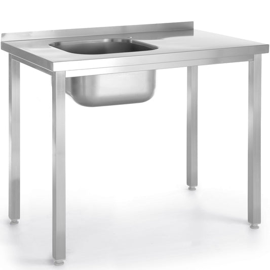 Hendi Pool single-chamber sink left Budget Line STAL 800 x 600 x 850 cm