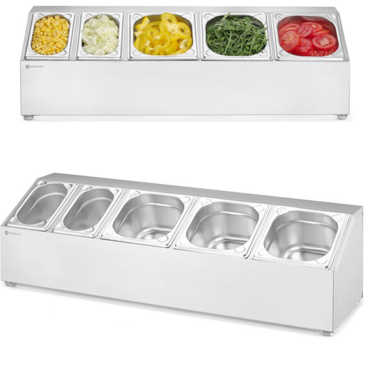 Hendi Steel display stand for catering containers 3x GN 1/6 2x GN 1/9