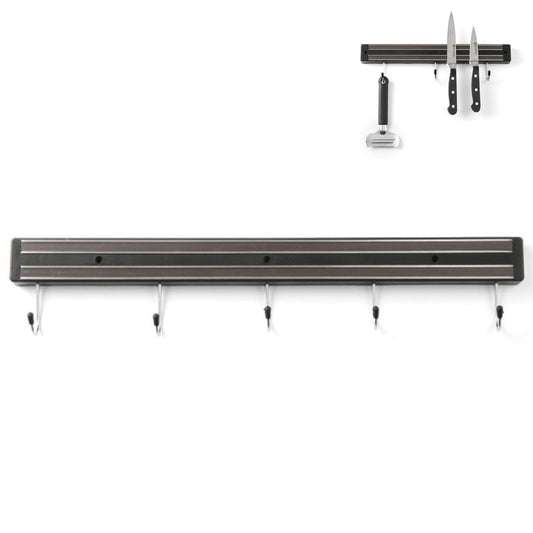 Magnētiska lieste nažiem ar āķiem, garums 450 mm - Hendi 820308