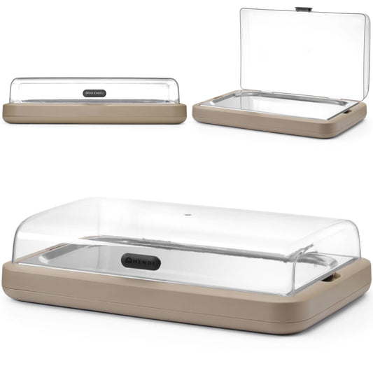 Hendi Display cabinet with UNIQ GN 1/1 cooling insert - beige