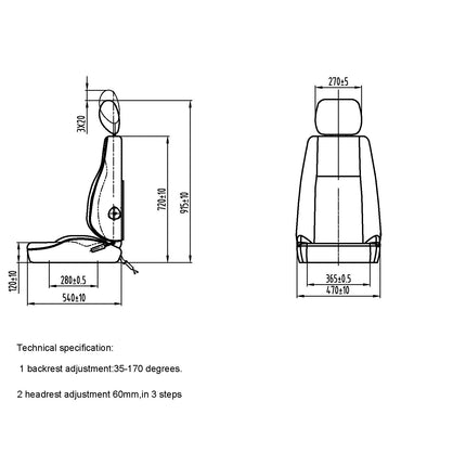C7 AR US auduma sēdekļa augšdaļa