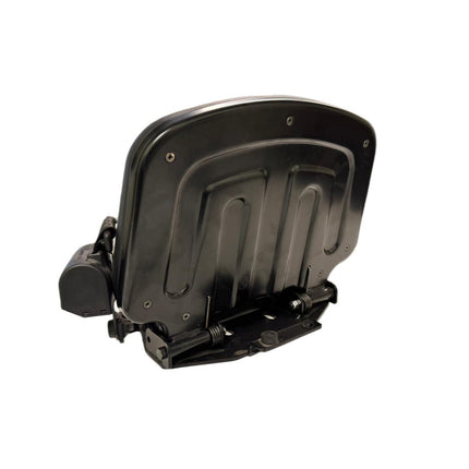 Black snow shovel on a white background