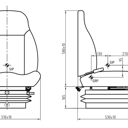 LGV90/C1 pneimatisko balstiekārtu sēdeklis