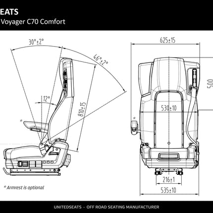 Voyager C70 Comfort audums / mākslīgā āda