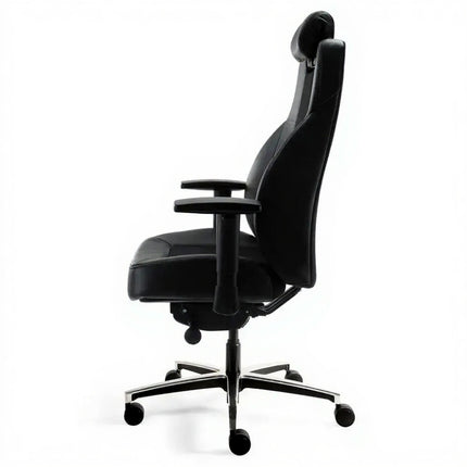 Black office chair on a white background