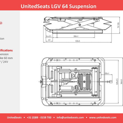 LGV64 Gaisa piekare 12V / 24V