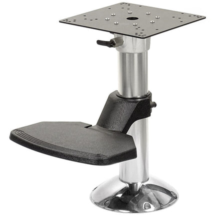 Adjustable boat seat with metal base on a white background