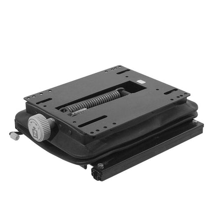 Black mechanical component on a white background