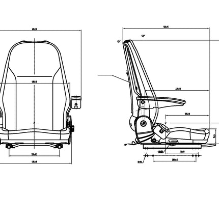 C7 AR AS sēdekļa virsma no auduma/PVC