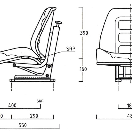 US5010 MMF mehāniskās piekares sēdeklis