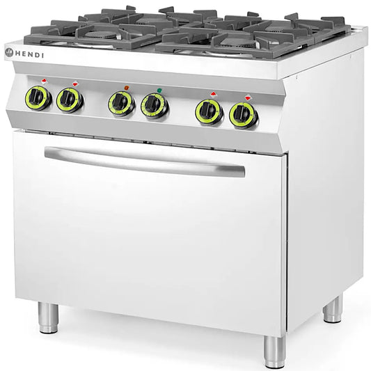 Hendi Gas Kitchen 4 burners with electric convection oven GN1/1 Kitchen Line