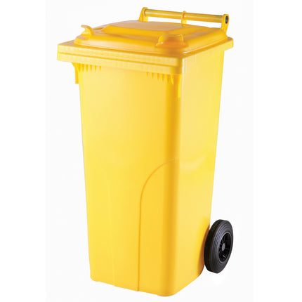 Trash bin for waste and garbage ATESTA Europlast Austria - yellow 120L