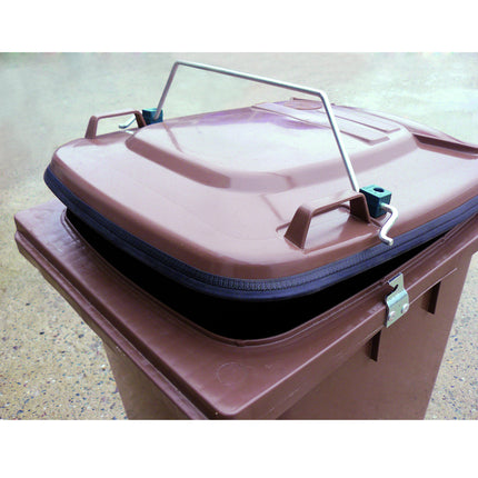 Basket bucket bucket Gastro with sealed lid for waste biofood - brown 240L