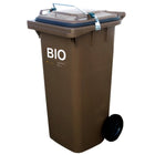 Basket bucket bucket Gastro with sealed lid for waste biofood - brown 240L