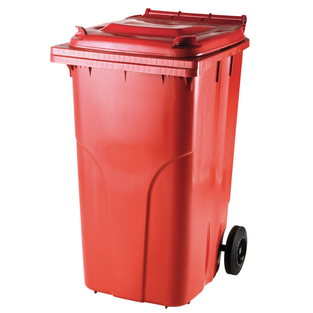 Trash bin for waste and garbage ATESTA Europlast Austria - red 240L