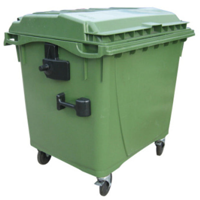 Container for collection of waste and municipal waste ATSTA Europlast Austria - green 1100L