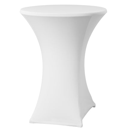 Round cover without ironing Wed 80cm fabric Jersey white - Hendi 813157