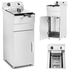 Free-standing electric fryer on a cabinet, 400V 10L by Royal Catering - Gastronomy/Kitchen/Heating devices/Fryers and fryers/Free-standing fryers