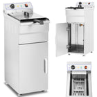 Royal Catering Free-standing electric fryer on a cabinet, 400V 10L