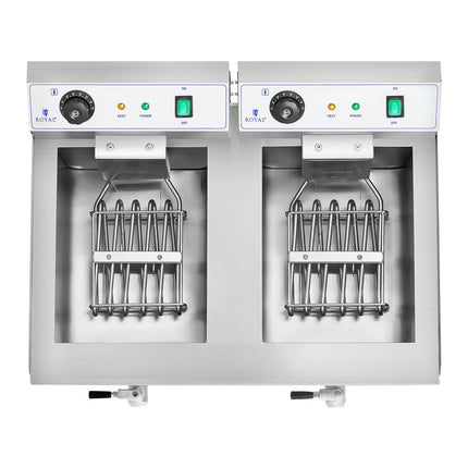 Royal Catering Two-chamber fryer with 230V 2x16L taps – image 4