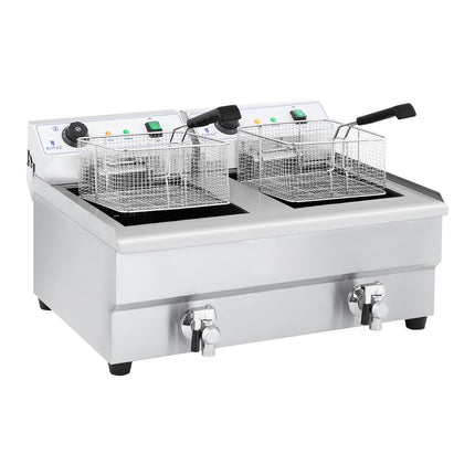 Royal Catering Two-chamber fryer with 230V 2x16L taps – image 2