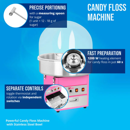 Sugar Watts Machine with Protection Cover 52cm