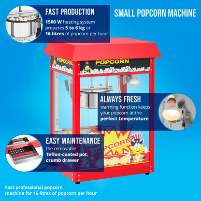Royal Catering Bar popcorn machine with a red roof – image 3