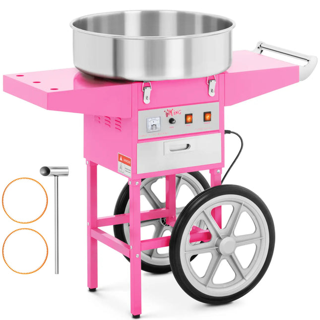 Mobile cotton-candy machine without wheel cover