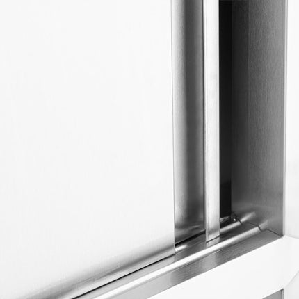 Storage cabinet stainless steel door sliding 180x118x50cm