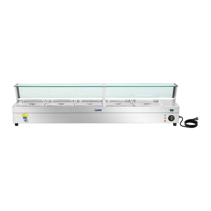 Royal Catering Bemar water heater with tap and glass cover 2200W 30L + 5x container GN1/2 – image 3