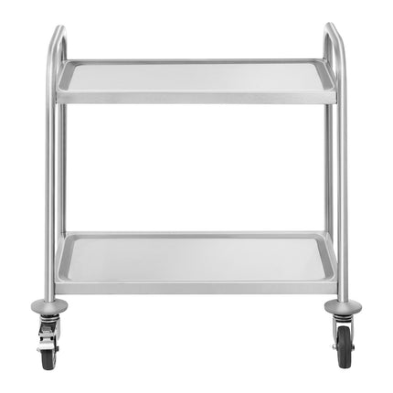 Catering waiter cart 2 shelf stainless steel up to 150kg