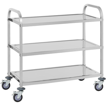 Caterer cart 3 shelves up to 150kg of stainless steel Royal Catering RCSW 3A
