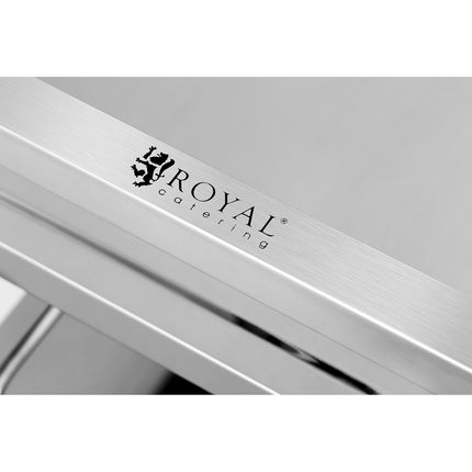 Caterer cart 3 shelves up to 150kg of stainless steel Royal Catering RCSW 3A