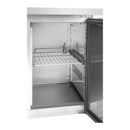 Royal Catering 4-door radiator table with stainless steel worktop from -2 to 8deg C 450L – image 3