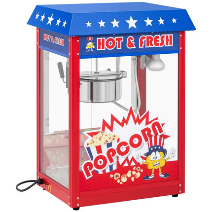 Popcorn Machine with Blue Base TEFLON 1600W