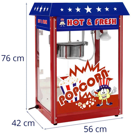 Popcorn Machine with Blue Base TEFLON 1600W