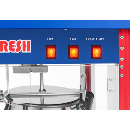 Popcorn Machine with Blue Base TEFLON 1600W