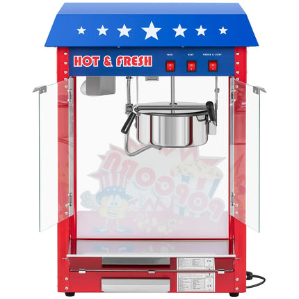 Popcorn Machine with Blue Base TEFLON 1600W