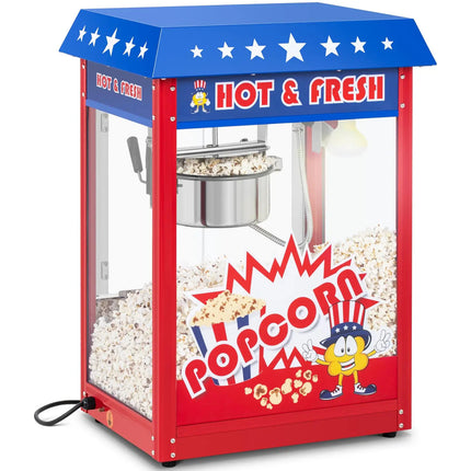 Popcorn Machine with Blue Base TEFLON 1600W