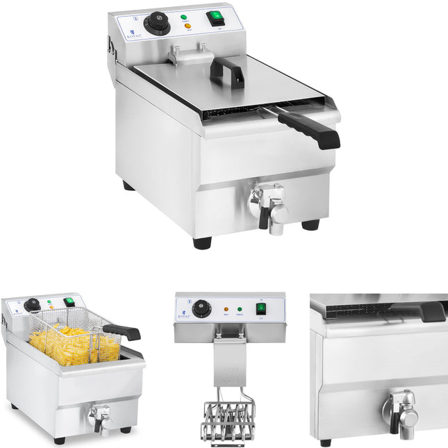 Royal Catering Professional fryer with 230V 10L tap