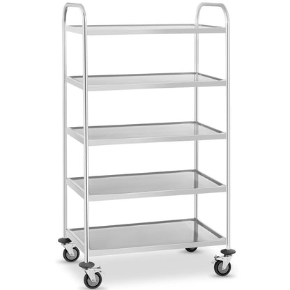 Royal Catering 5-shelf stainless steel catering waiter trolley for catering RCSW-5.1 – image 2