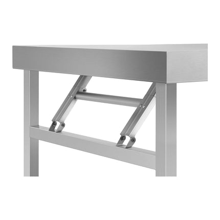 Folding working table in stainless steel 120 x 60cm to 120kg Royal Catering RCAT-120K