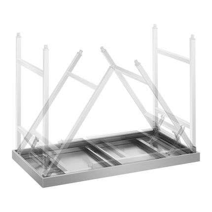 Folding working table in stainless steel 120 x 60cm to 120kg Royal Catering RCAT-120K